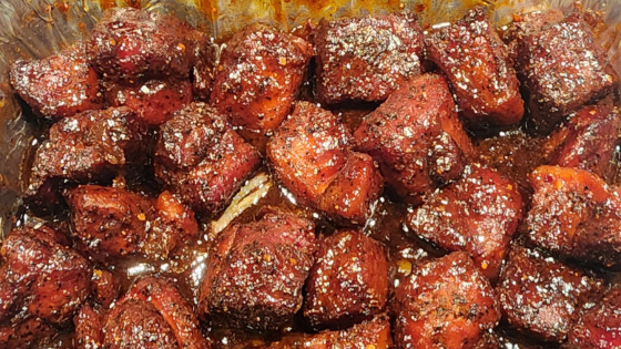 Sweet & Spicy Peach Pork Belly Burnt Ends Sweet & Spicy Peach Pork Belly Burnt Ends